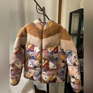 Signature by Levi Strauss Multicolor Patchwork Puffer Jacket